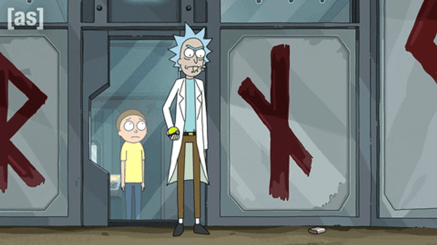 Rick Sanchez Throwing Ball GIF