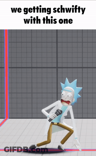 Rick Singing Into Microphone We Getting Schwifty With This One GIF