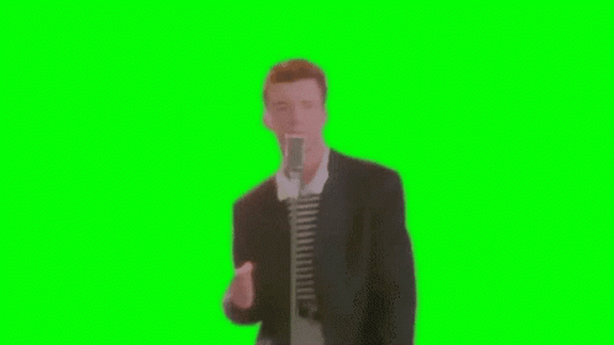 Rickroll Rick Astley Green Screen Format GIF