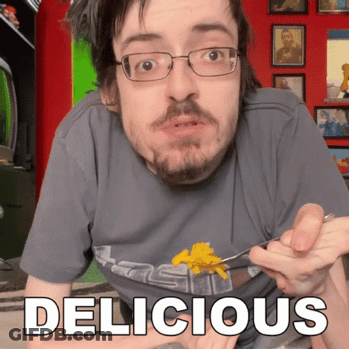 Ricky Berwick Eating Delicious Food GIF