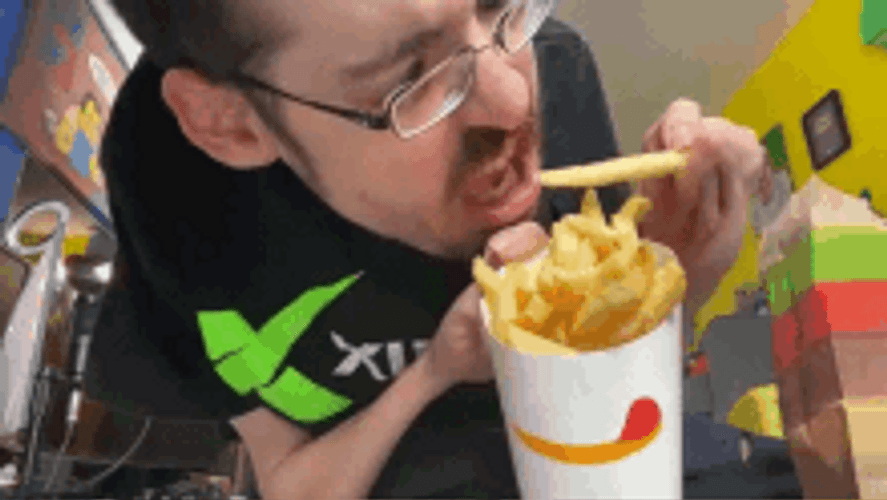 Ricky Berwick Eating French Fries GIF