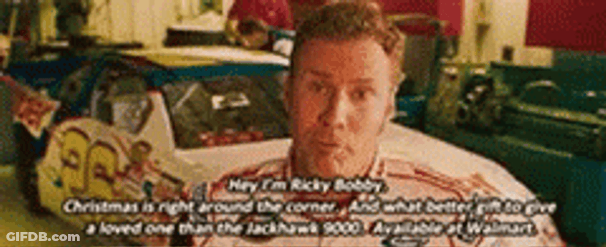 Ricky Bobby Wielding Knife Talladega Night GIF