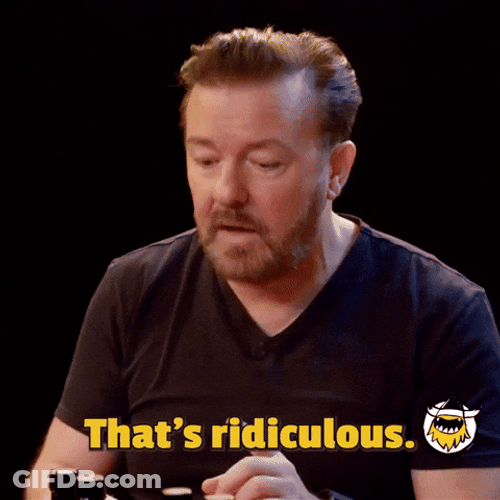 Ricky Gervais That's Ridiculous GIF