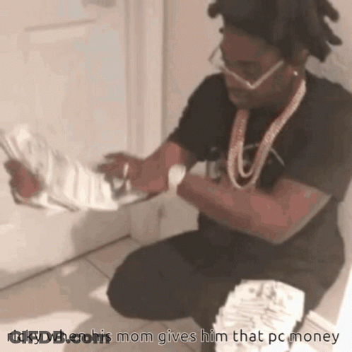 Ricky Kneeling For PC Money GIF