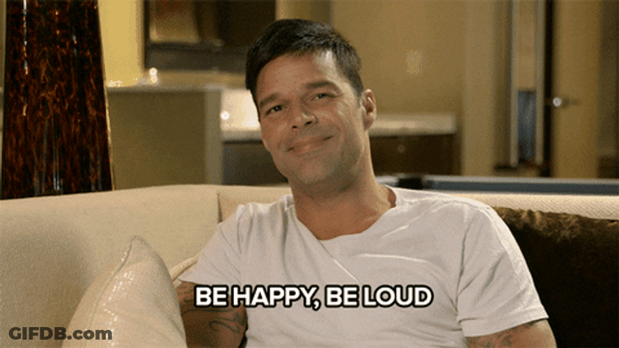 Ricky Martin Be Happy Be Loud GIF
