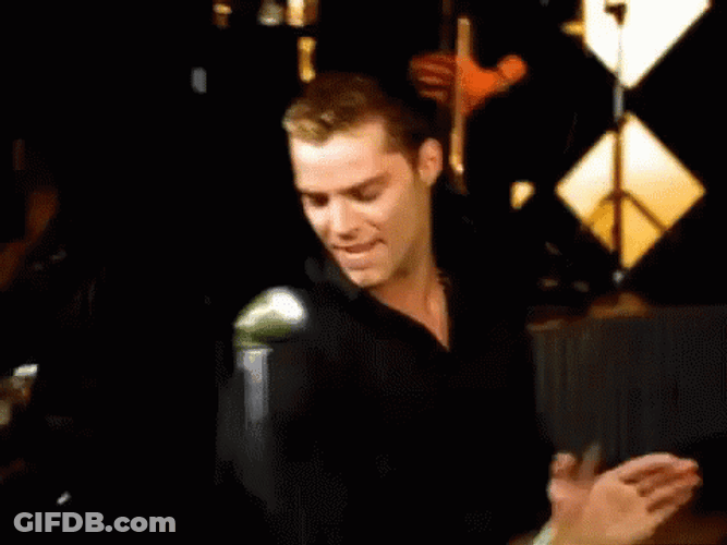 Ricky Martin Clapping GIF
