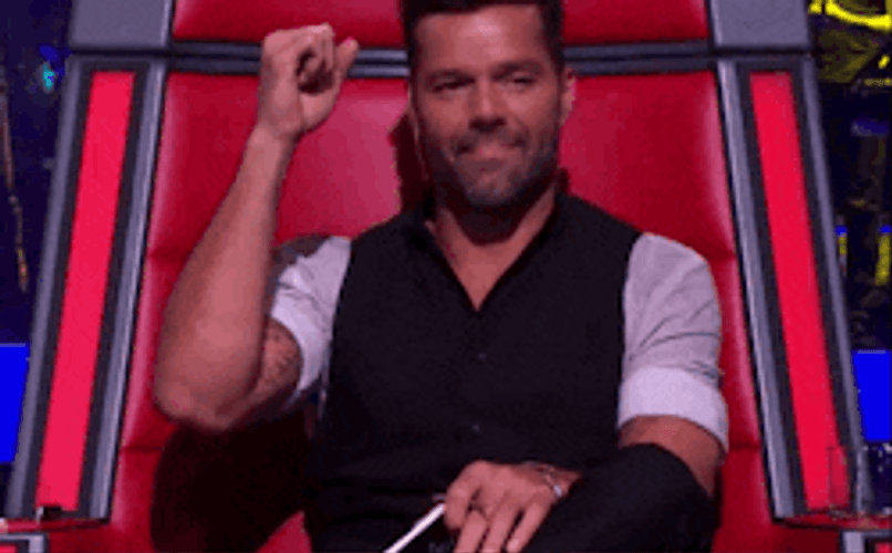 Ricky Martin Fist Pump The Voice GIF