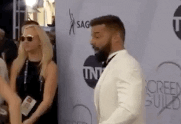 Ricky Martin Lady Gaga SAG GIF
