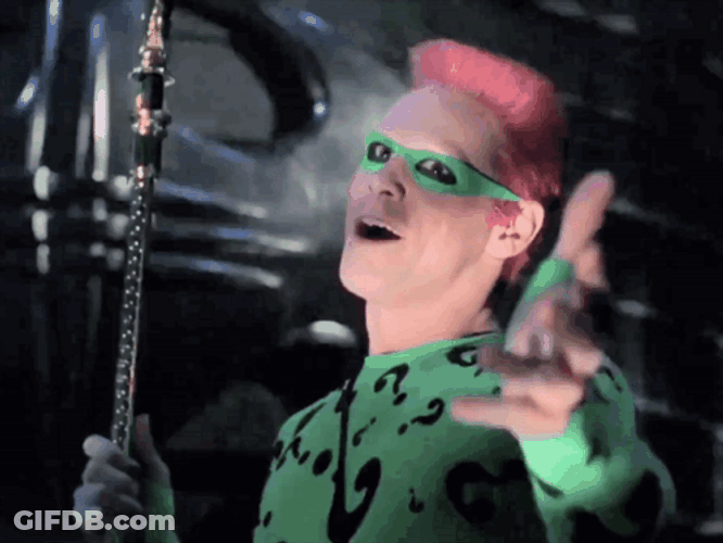 Riddler Shouting So Loud GIF