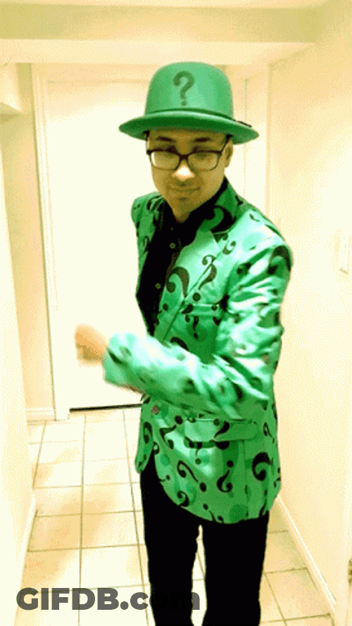 Riddler Slowly Turning Around GIF