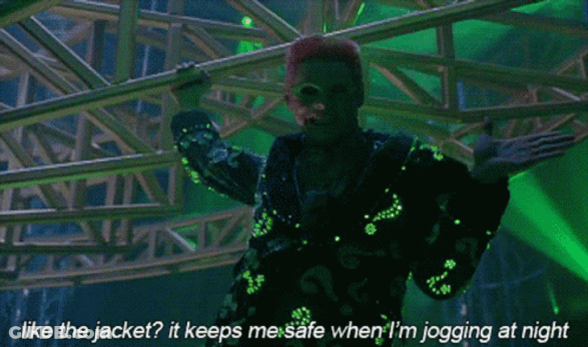 Riddler Sparkling Suit GIF