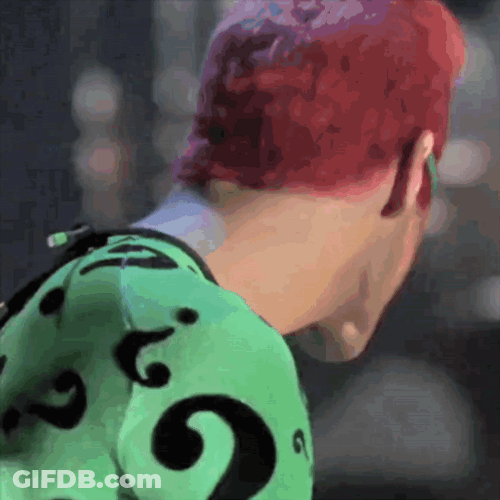 Riddler Throws Bomb GIF