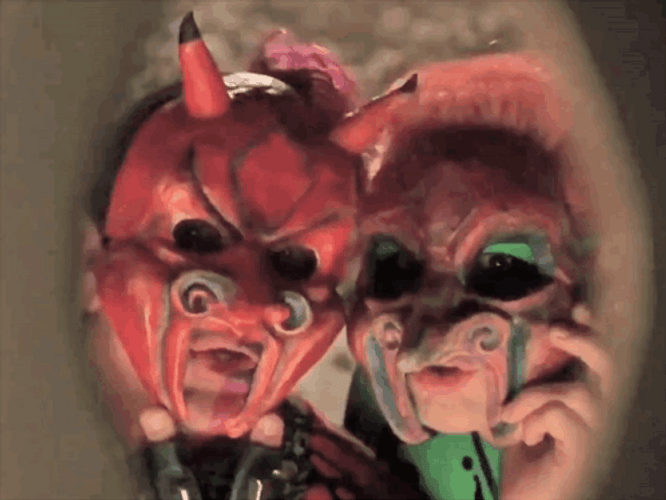 Riddler Wears Weird Mask GIF