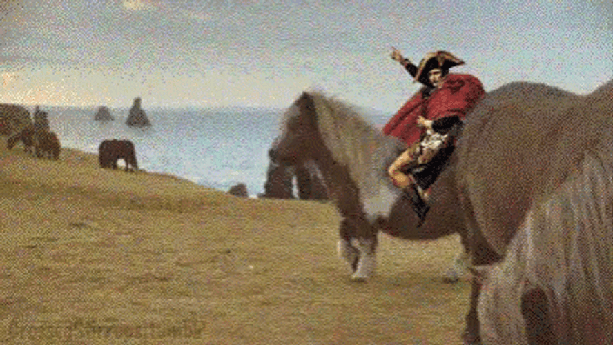 Riding A Pony Napoleon Meme GIF