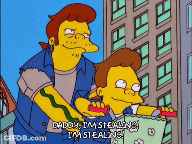 Riding Bike Stealing The Simpsons GIF