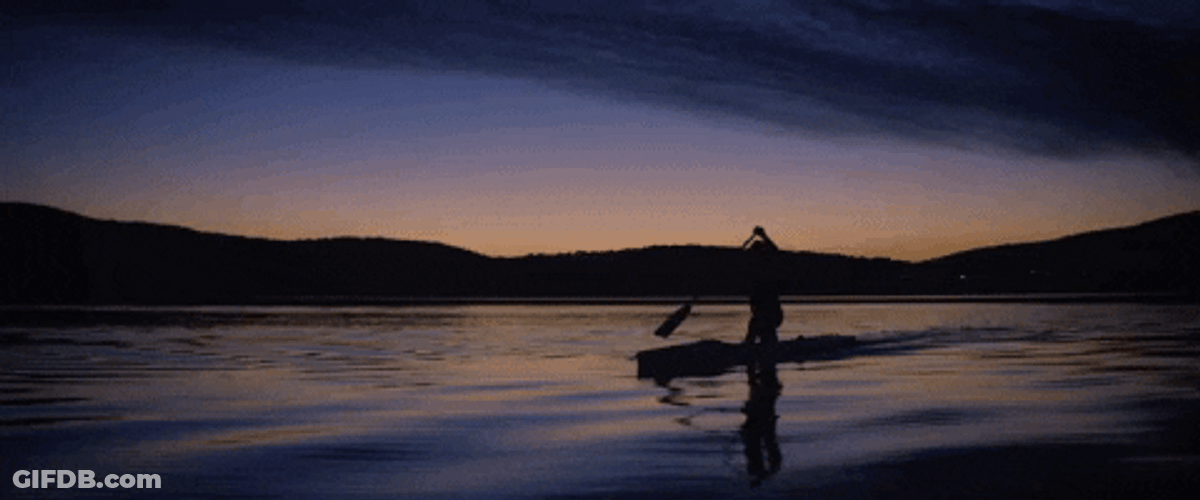 Riding The Canoe In The Night GIF