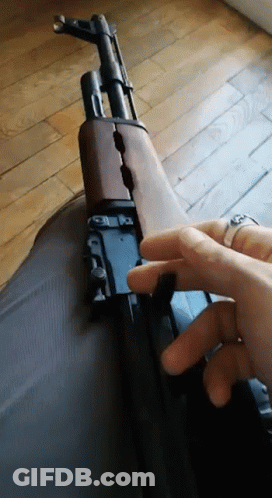 Rifle With AK-47 GIF