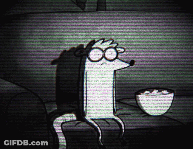 Rigby Watching Tv Regular Show GIF