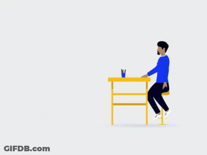 Rigged Work Interview GIF