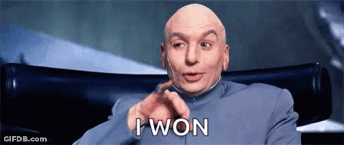 Right Dr Evil I Won GIF