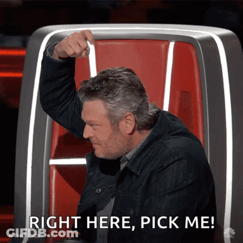 Right Here Pick Me Blake Shelton GIF