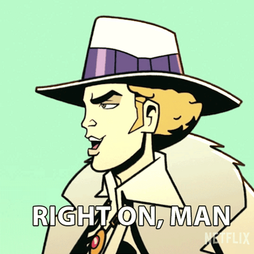 Right On Man Animated Cartoon GIF