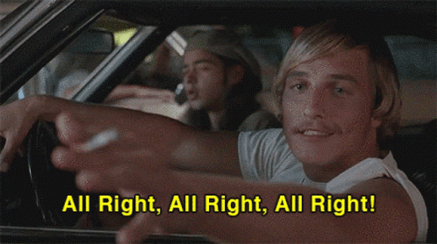 Right On Matthew McConaughey GIF