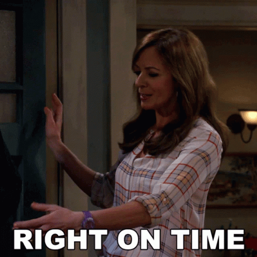 Right On Time Allyson Janney GIF
