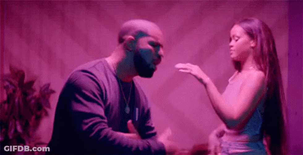 Rihanna And  Drake Vibing Work Music Video GIF