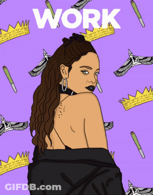 Rihanna Animated Work Work Work GIF