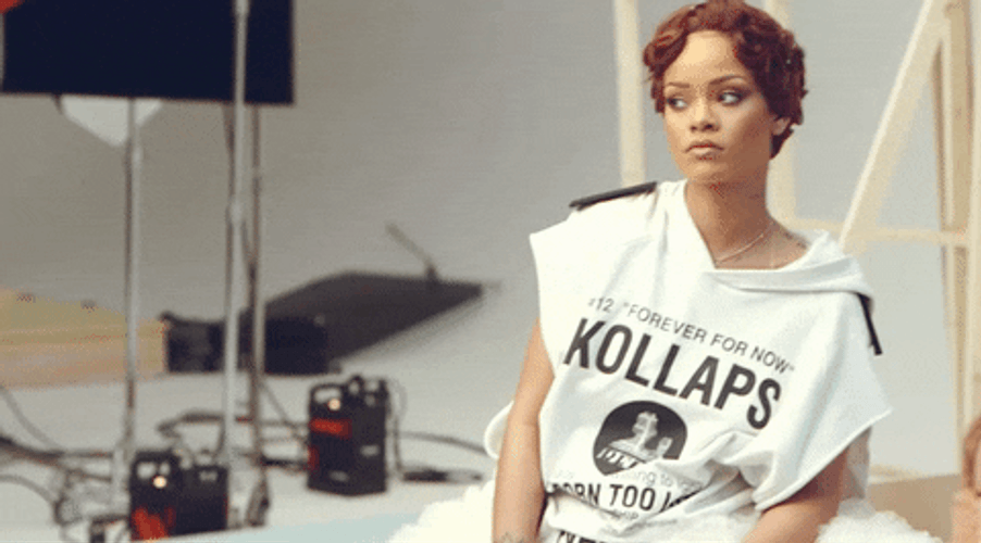 Rihanna Better Have My Money In A Studio GIF