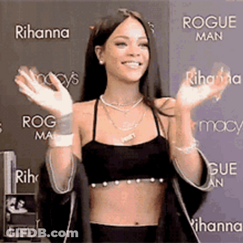 Rihanna Blowing Kisses GIF