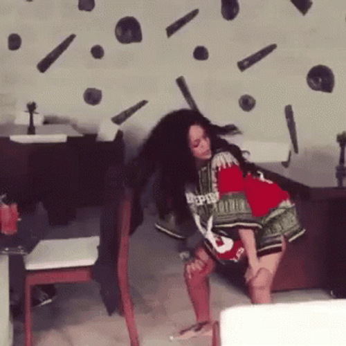 Rihanna Dancing Work Twerk Moves Lively GIF
