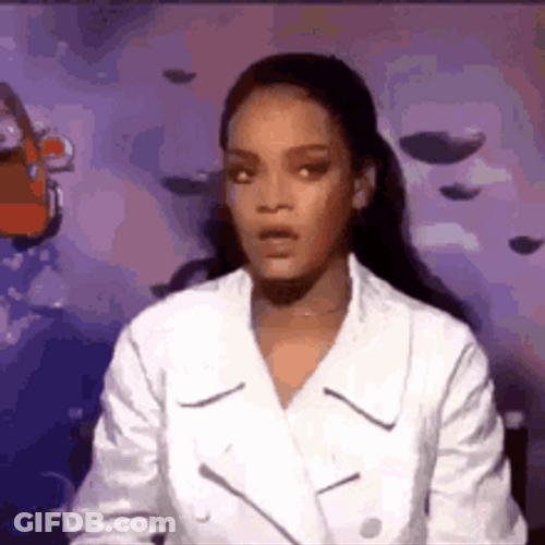 Rihanna Fixing Herself GIF