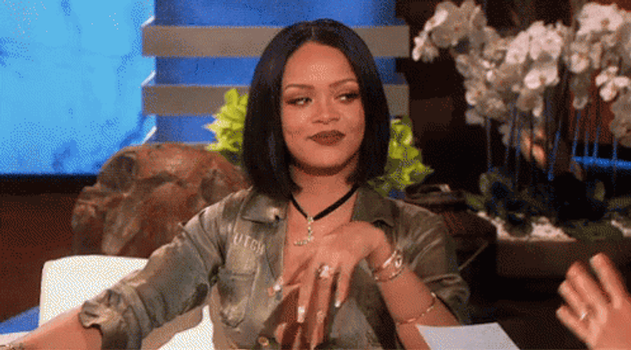 Rihanna Funny Winky Face GIF