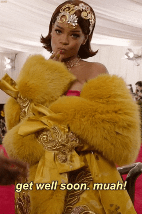 Rihanna Get Well Soon Muah GIF