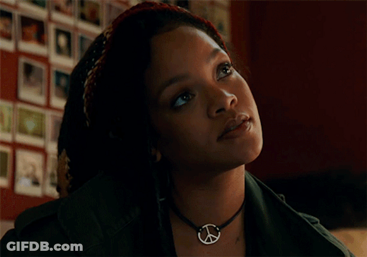 Rihanna Looking Mad GIF