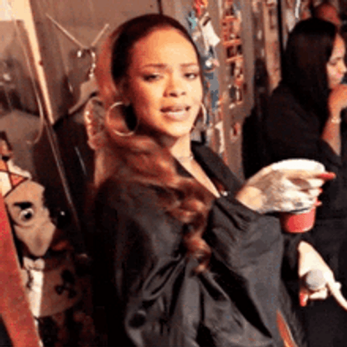 Rihanna Pointing At Someone GIF