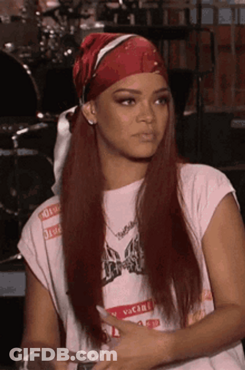 Rihanna Shocked Judgy Look GIF