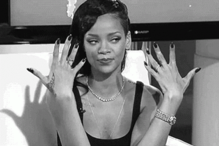 Rihanna Showing Her Nail GIF
