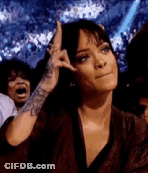 Rihanna Vibing While Watching GIF