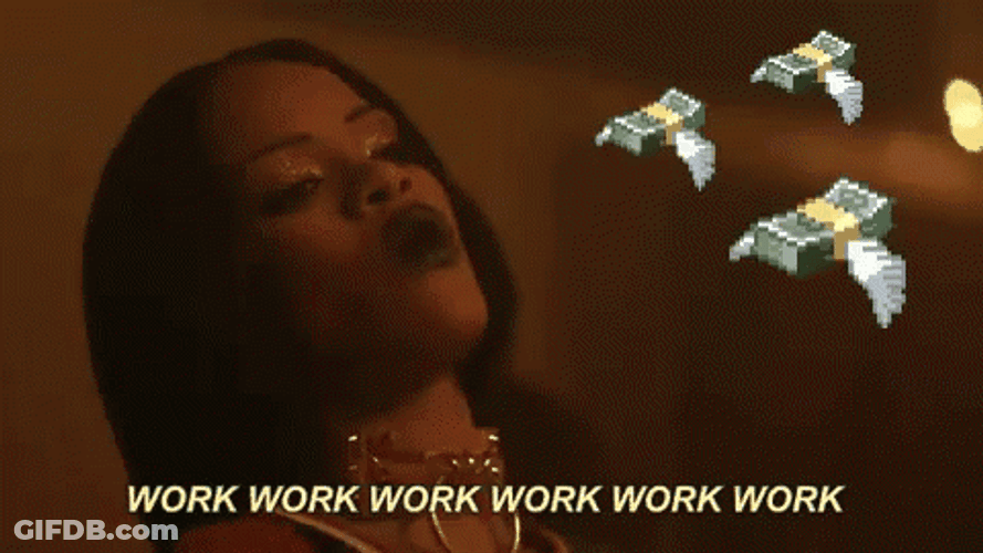 Rihanna Work Music Video Flying Money GIF