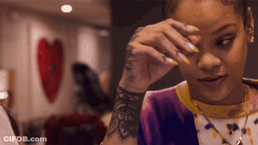 Rihanna Work Music Video Stare Thinking Deep GIF
