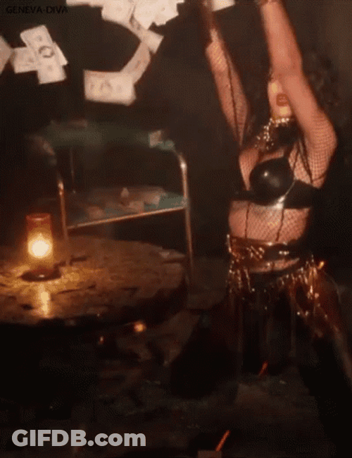 Rihanna Work Music Video Throwing Money GIF