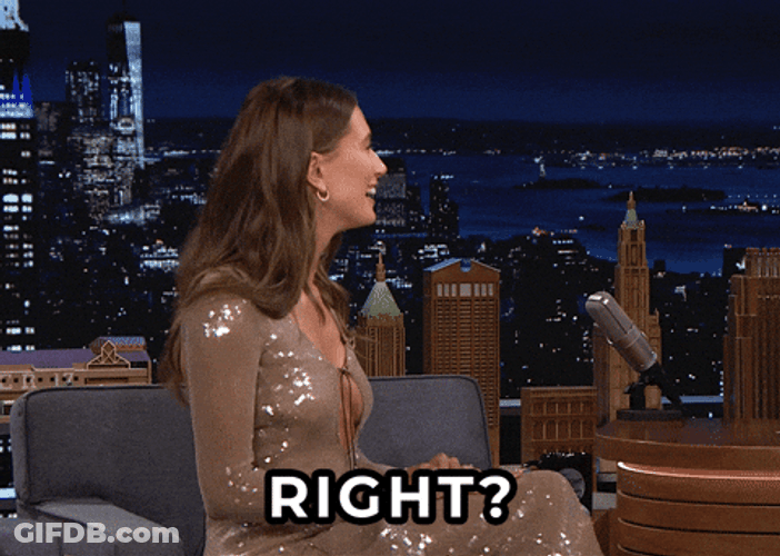 Riiight Hailey Bieber Jimmy Fallon Show GIF