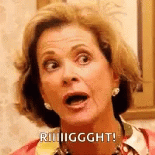 Riiight Lucille Bluth Flirty Wink GIF