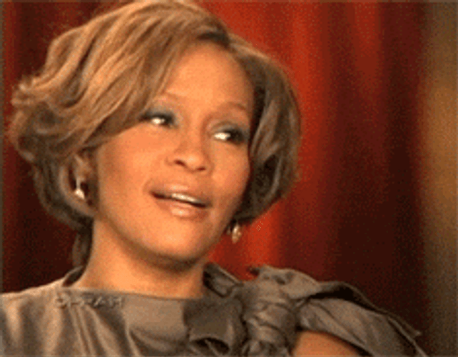 Riiight Whitney Houston Sarcastic Smile GIF