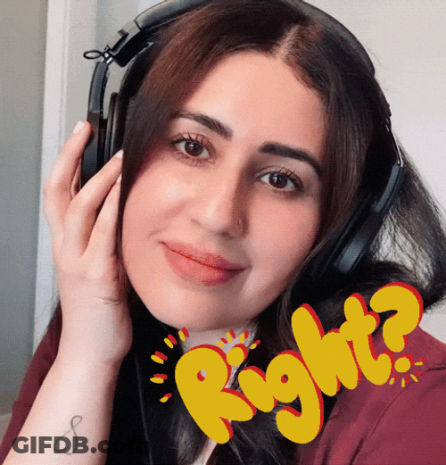 Riiiight Girl Wearing Headphones GIF