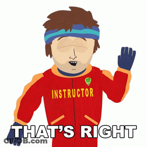 Riiiight Ski Instructor South Park GIF
