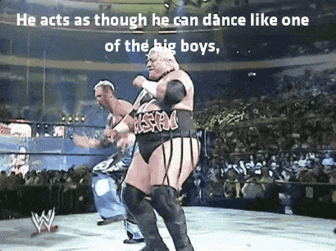 Rikishi Did Rump Shaker To His Opponent GIF